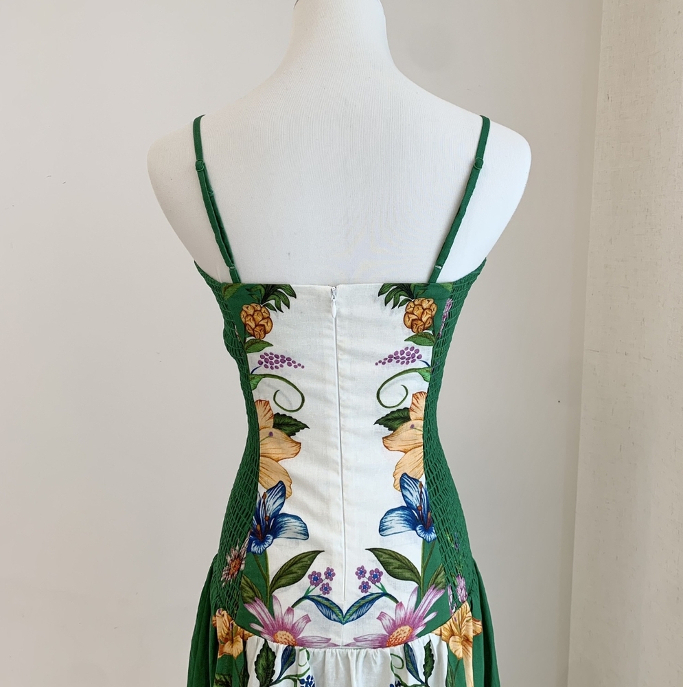 Farm Rio off-white sweet bloom dreamscape midi dress - Picture 11 of 13